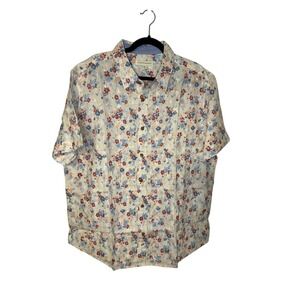 Tricots St Raphael‎ XXL Mens Floral Button Down Shirt Short Sleeve